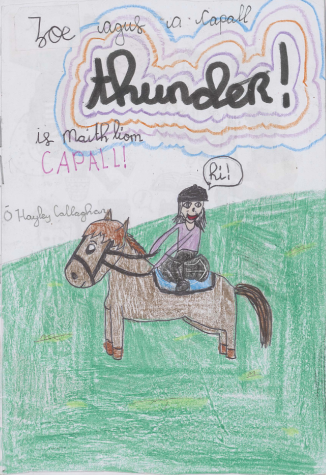 Zoey agus a Capall Thunder