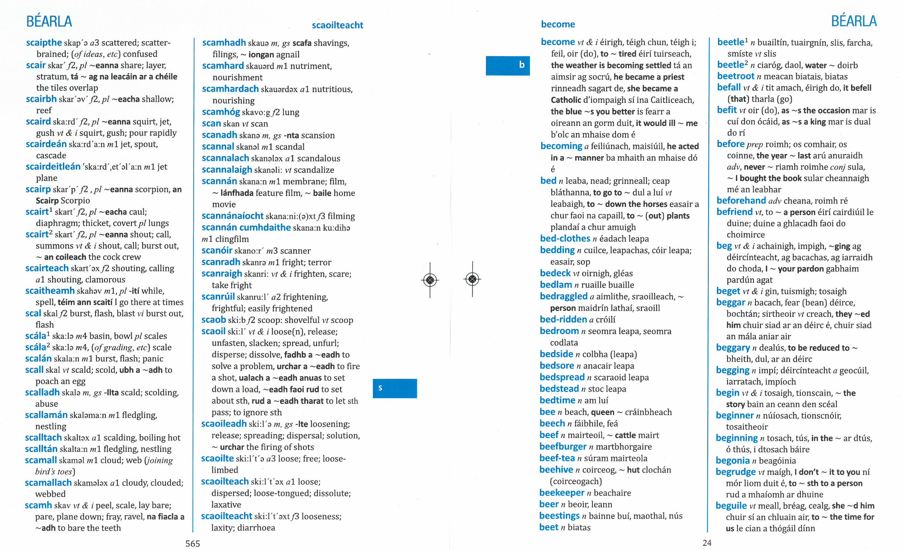 English To Irish Phonetic Dictionary